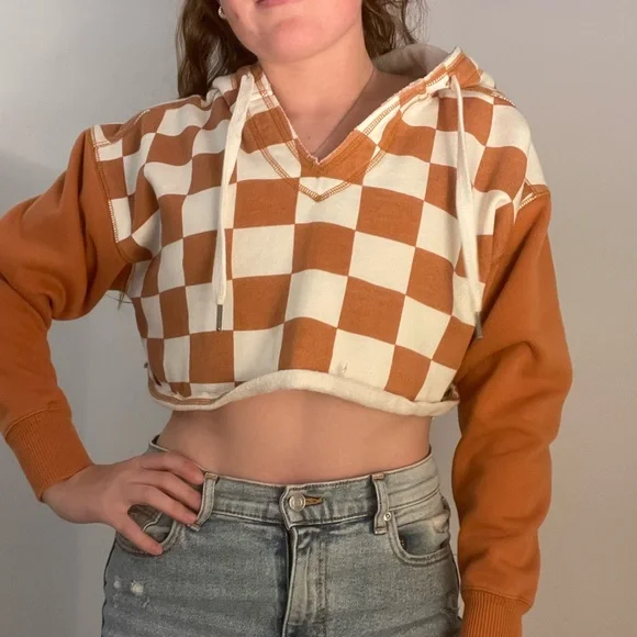 Urban Outfitters Tops Urban Outfitters Cropped Hoodie Poshmark